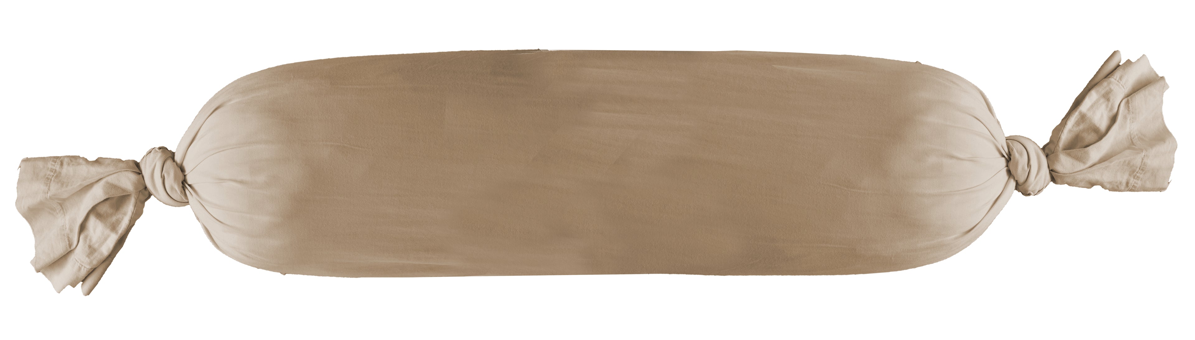 GulingBasic® Rolkussen met sleeve zand - BodyPillow ø20 x 90 cm, huistofmijtvrij - met bijvulrits