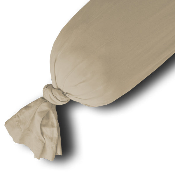 GulingBasic® Rolkussen met sleeve zand - BodyPillow ø20 x 90 cm, huistofmijtvrij - met bijvulrits